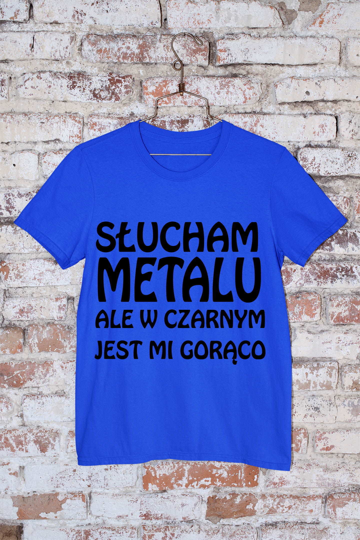 T-Shirt Słucham metalu, ale w czarnym jest mi gorąco - obrazek 3