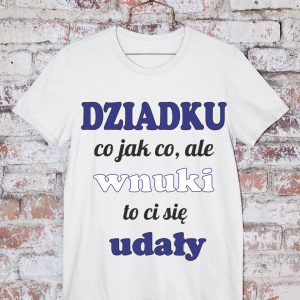 T-Shirt Wnuki Dziadka Biała